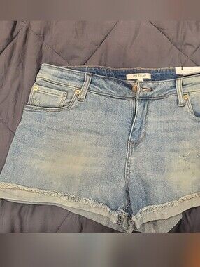 STS Blue Light Wash Denim Cutoff Shorts with Frayed Hem